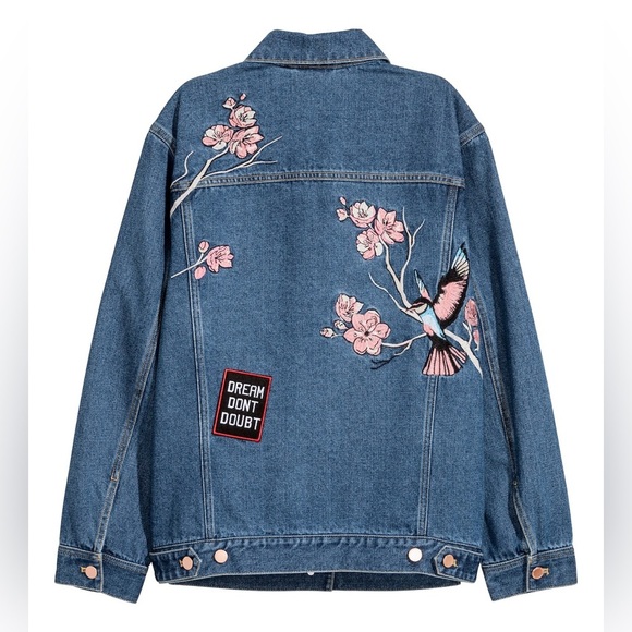 H&M Embroidered Denim Jacket - Picture 2 of 6